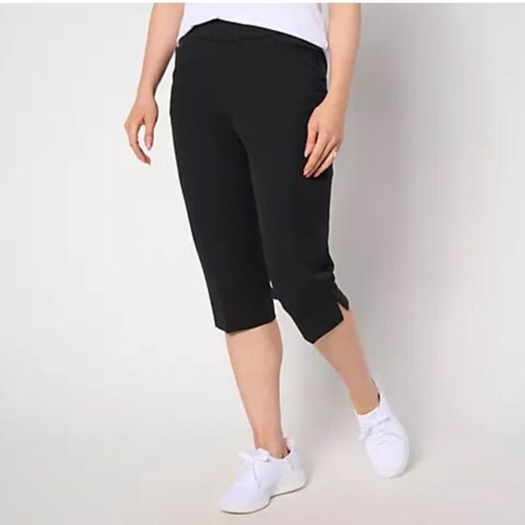 New Isaac Mizrahi Stretch Slim Pedal Pusher Pants Sz 18 Petite - Picture 1 of 5